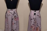 Boohoo Pastel Floral Box Pleat Lilac Skirt NEW WITH TAGS