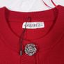 Dunnes Red Knit Button-Up Cardigan Silver Floral Buttons 16UK/44EU Image 3