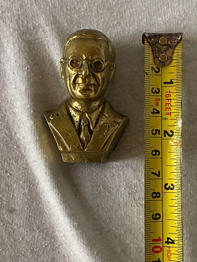 Vintage brass bust  of Eamon de Valera, 1882 - 1975, an Irish president and political leader