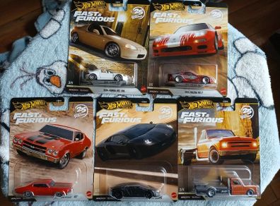 Hot Wheels 2026 Premium Fast & Furious 25th Anniversary Full Complete Set 5 Cars