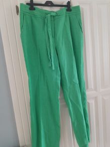 ELOGYY 100% Linen Trousers New