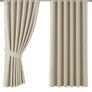 Ivory Cream Black Out Curtains Image 5