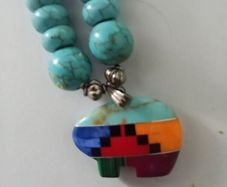 Turquoise Necklace- Vintage - Sonora Mexican