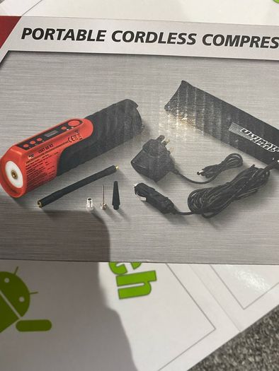 Portable compressor with flashlight