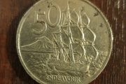 New Zealend 50 Cent Endeavour Coin 1967