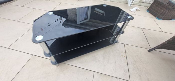 Glass TV stand