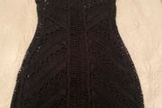 Topshop Black Crochet Dress/Tunic UK 10