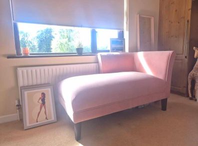 Pink Velvet Chaise longue