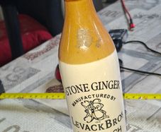 Old Levack Bros. Edinburgh Stone Ginger Beer Bottle Stoneware