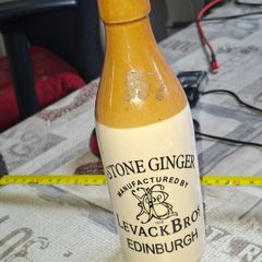 Old Levack Bros. Edinburgh Stone Ginger Beer Bottle Stoneware