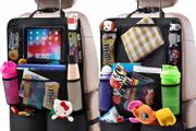 Car Seat Organiser, Kick Mats Back Seat Protector with Touch Screen Tablet Holder, Car Backseat Organiser for Kids (2 PCS)