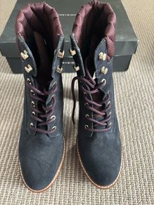 Tommy Hilfiger Suede Lace-Up Ankle Boots