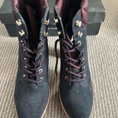 Tommy Hilfiger Suede Lace-Up Ankle Boots