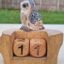 Wooden perpetual calendar (block style) with an owl motif Image 2
