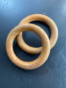 Antique wooden gymnastic rings
