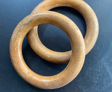Antique wooden gymnastic rings