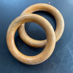 Antique wooden gymnastic rings