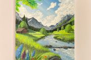 Original acrylic painting on canvas board