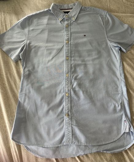 Tommy Hilfiger Blue Striped Oxford Shirt  L