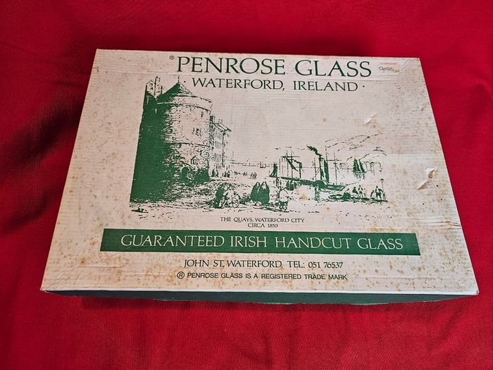 Set of 6 Penrose Glass Waterford Glasses - Irish Hand-Cut Crystal in Original Box