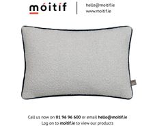 Oasis Rectangular Cushion - Ecru/Navy