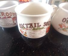 Ceramic recipe soup bowls