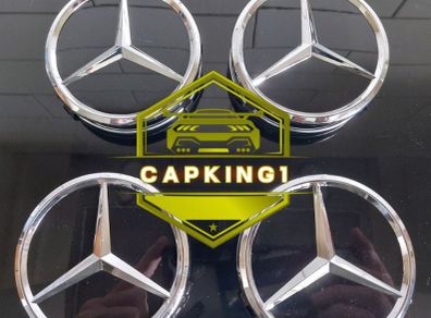 4 x Mercedes Centre Caps (Black) FREE POST