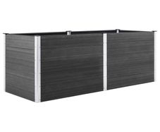 Garden Raised Bed 250x50x91 cm WPC Grey