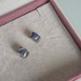 Pandora curved feather/pave blue charm clips Image 3
