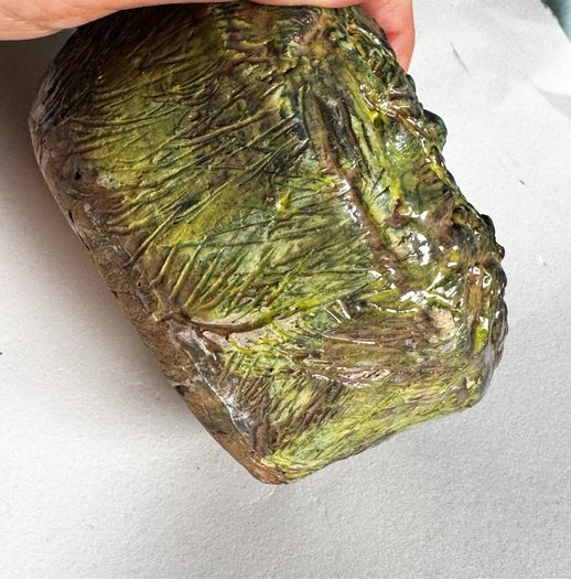Hand Built Ceramic Bowl, Leaf Texture Pottery, Nature Inspired Bowl, Handmade Sculptural Dish, Unique Artisan Gift