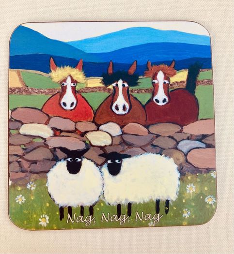 Silly Sheep Coasters x4