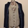 Benetti 3 Piece Tailored Navy Blue wool blend Suit Image 7