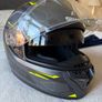 shark motorcycle helmet with Sena Bluetooth kit installed Image 6