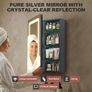 70x50cm Aluminum LED Bathroom Mirror Cabinets, 3 Color Light Modes & Defogger, Family-Friendly with 3 Storage Shelves, Moisture-Resistant Easy Assemble for Small Bathrooms/Rental Apartments Image 4