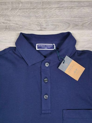 New Charles Tyrwhitt Long Sleeve Polo Shirt Mens Small
