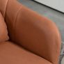Lounge chair lumbar cushions height adjustable 360 swivel metal base brown Image 5