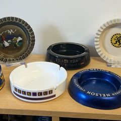 7 vintage  ashtrays