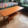 Mid century teak coffee table vintage retro Image 2