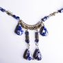 Vintage Ethnic Lapis Pendant Drop Necklace Image 3