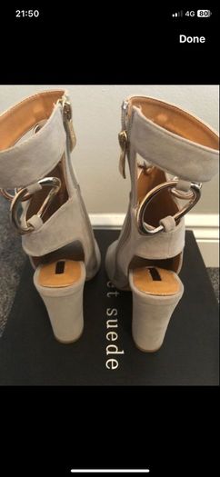 Size uk4 grey suede shoes