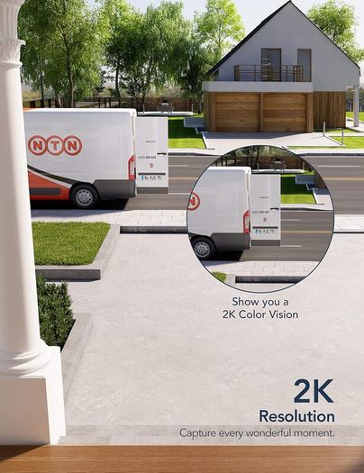 Security Camera Outdoor with Detection Alarm, 2.4G WiFi Camera Outdoor CCTV Camera, Motion