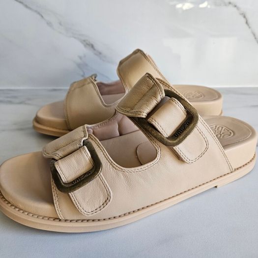 Unisa Cutler NS Butter beige buckle soft leather sandals RRP 115 euro dize UK 5 EU 38  new & boxed