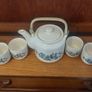 Lovely Vintage Japanese Teaset, with Six Small Cups and a Faux Bamboo Handled Teapot, Perfect for a Japanese Tea Ceremony Image 2