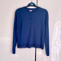 F&F Girls Cardigan 11-12Y | Navy Blue with Lace