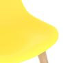 Dining Chairs 6 pcs Yellow Plastic Image 6