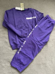 Brand new purple Benetton tracksuit girl 10-11 152cm