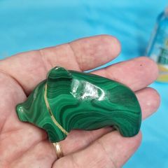 Genuine Malachite Carved Ani