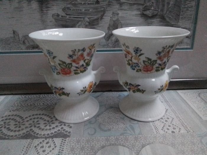 Two Aynsley Urn Shapped Vases