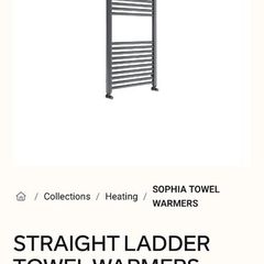 Niko Sophia Heated Towel Rail 1200x500 Gun Metal