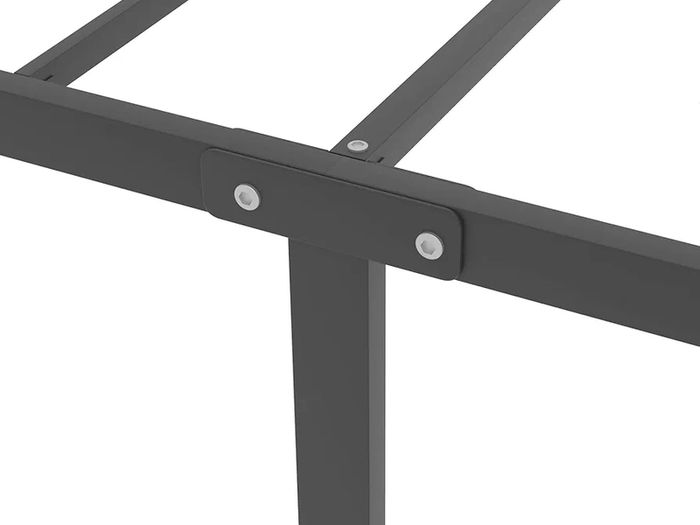 Single Metal Bed Frame with Large Storage Space,Black Modern Style Metal Bed Frame,Durable Steel Construction and Easy Assembly